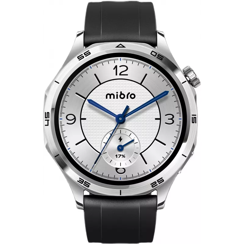 Mibro Watch GT viedpulkstenis ar 1,75 inch HD TFT displeju, sudraba krāsā (2 siksnas iekļautas)