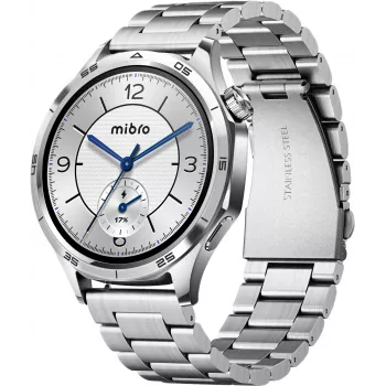 Mibro Watch GT viedpulkstenis ar 1,75 inch HD TFT displeju, sudraba krāsā (2 siksnas iekļautas)
