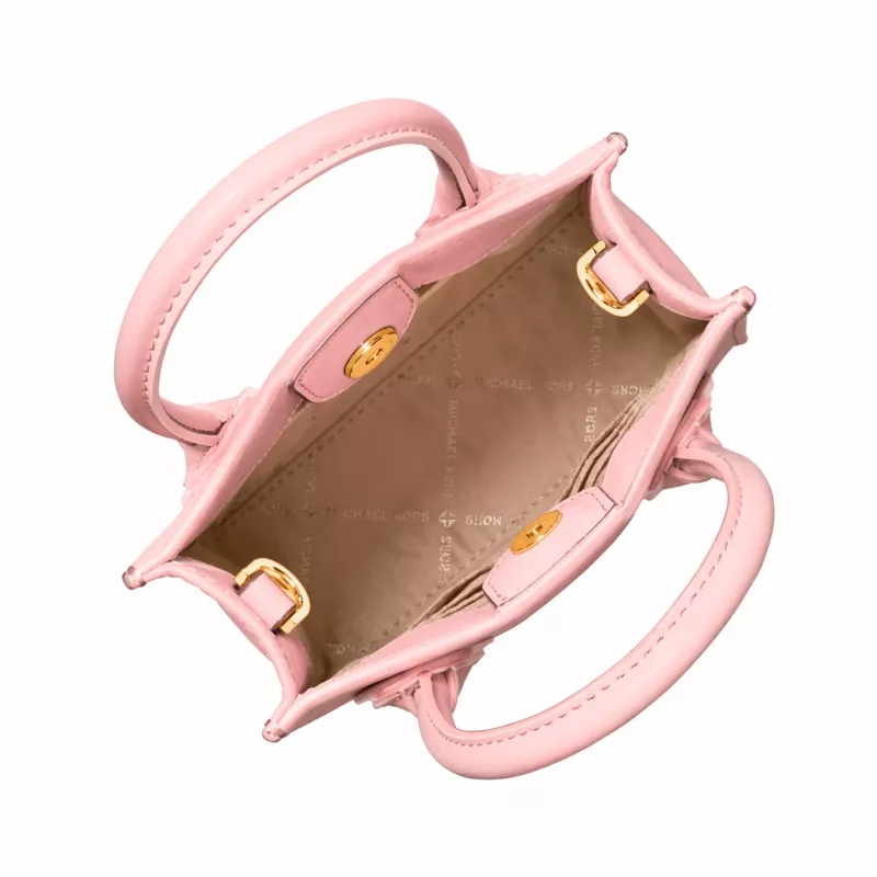 Michael Kors Sieviešu Ginny Crossbody Soma no Safiāna Ādas, Powder Blush, 15x17x6 cm