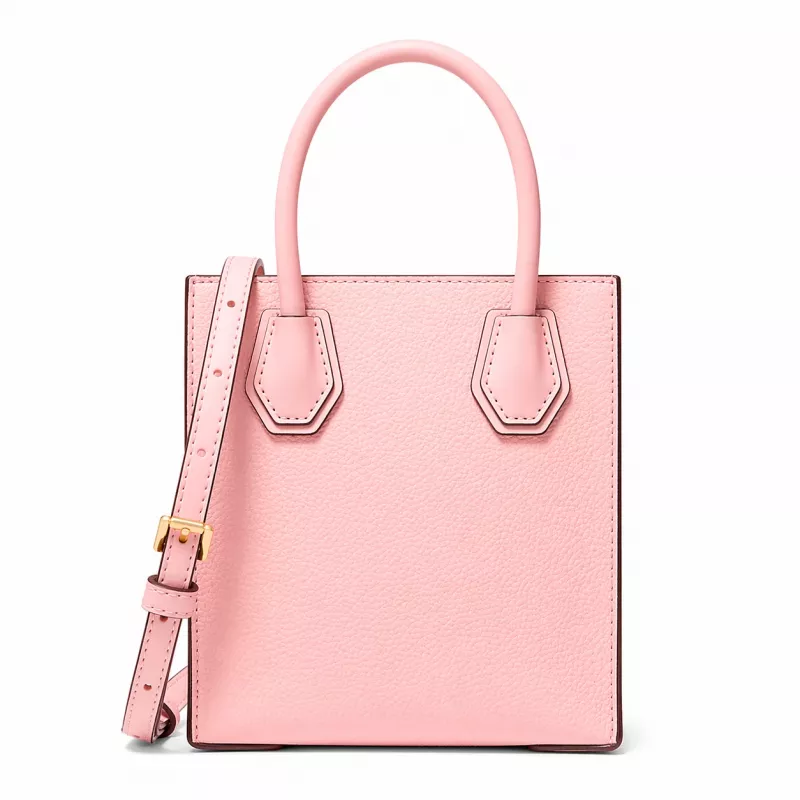 Michael Kors Sieviešu Ginny Crossbody Soma no Safiāna Ādas, Powder Blush, 15x17x6 cm