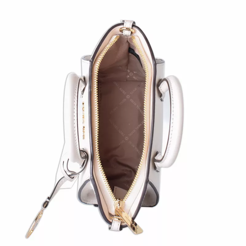 MICHAEL KORS Jet Set Charm Sieviešu crossbody soma ar Signature Logo apdruku, ovāla forma, 18x15x7 cm