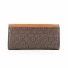 Michael Kors Jet Set Travel brūna Signature pārklāta audekla portfeļa crossbody soma 35F3GTVE7BBRO