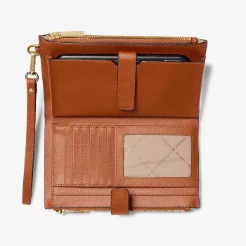 Michael Kors Jet Set Travel Continental aproču maks 35F8GTVW0LLUG - Saffiano āda, bagāžas krāsa, zelta toņa furnitūra