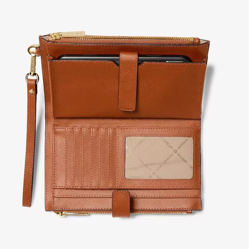 Michael Kors Jet Set Travel Continental aproču maks 35F8GTVW0LLUG - Saffiano āda, bagāžas krāsa, zelta toņa furnitūra