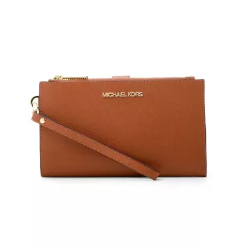 Michael Kors Jet Set Travel Continental aproču maks 35F8GTVW0LLUG - Saffiano āda, bagāžas krāsa, zelta toņa furnitūra