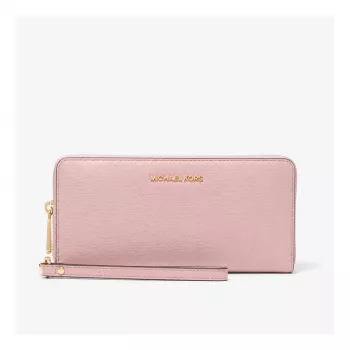 Michael Kors Jet Set Travel Powder Blush Saffiano ādas aproču maks