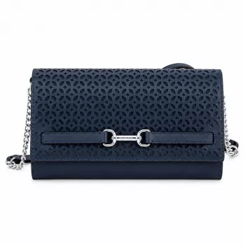 MICHAEL KORS Jet Set Travel Saffiano Ādas somiņa pār plecu Tumši zila
