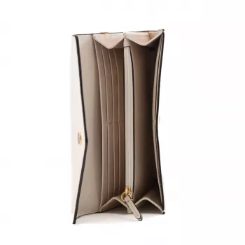 Michael Kors Jet Set Travel Saffiano ādas aproču maks, Luggage, Gold-Tone