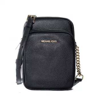 Michael Kors Jet Set Travel Small Shoulder Bag Black Saffiano Leather 35H3GTVC2LBLA