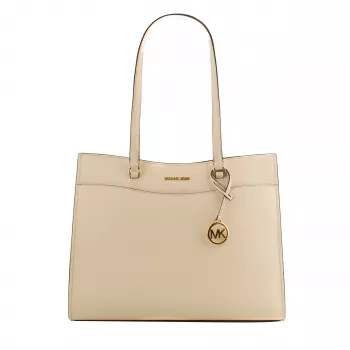 Michael Kors Jet Set Travel Tote Bag 35F4GTVT9LLTC - Saffiano āda, liels, zelta krāsas aparatūra