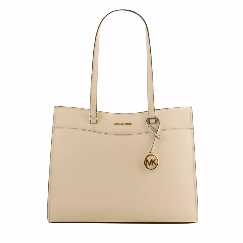 Michael Kors Jet Set Travel Tote Bag 35F4GTVT9LLTC - Saffiano āda, liels, zelta krāsas aparatūra