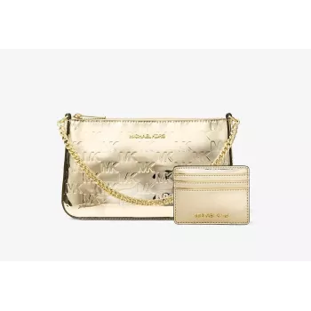 Michael Kors Jet Set Travel Tote Bag Set ar Maku - Opal Multi Signature Coated Canvas