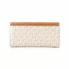 Michael Kors Jet Set Travel Vanilla Signature pārklāta audekla crossbody soma 35F3GTVE7BVAN