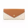 Michael Kors Jet Set Travel Vanilla Signature pārklāta audekla crossbody soma 35F3GTVE7BVAN