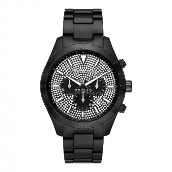 Michael Kors Lexington Vīriešu Kvarca Hronogrāfa Pulkstenis MK8899 46mm Zils Ciparnīca Sudraba Nerūsējošais Tērauds