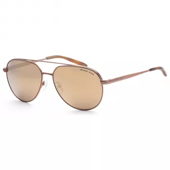 Michael Kors Vīriešu MK1142-18927P Aviator Saulesbrilles - Gunmetāla Rāmis, Pelēkas Polarizētas Lēcas, 60/15/145 mm