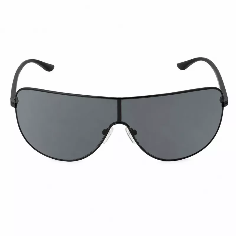 Michael Kors Vīriešu saulesbrilles MK-1113-BLACK - Taisnstūra acetāta rāmis ar dūmu pelēkām lēcām