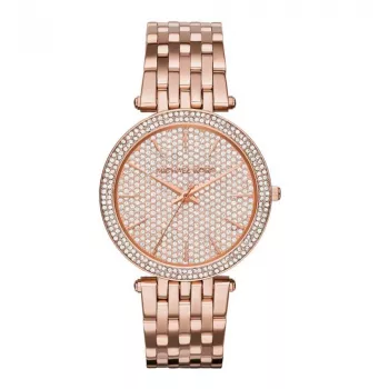 Michael Kors MK3439 Sieviešu rožu zelta toņa nerūsējošā tērauda pulkstenis 39mm