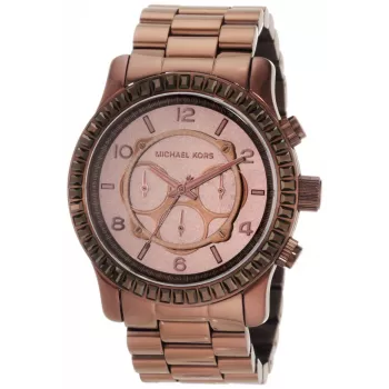 Michael Kors MK5543 Sieviešu rožu zelta toņa nerūsējošā tērauda hronogrāfa pulkstenis 43 mm