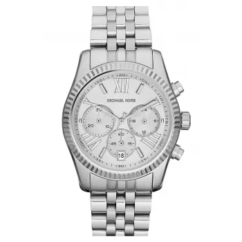 Michael Kors MK5555 Sieviešu hronogrāfa pulkstenis ar rozā zelta krāsas nerūsējošā tērauda korpusu un aproci, 38 mm