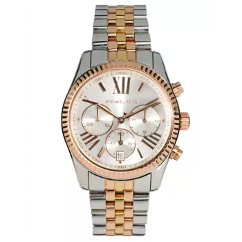 Michael Kors MK5735 Sieviešu rozā zelta toņa nerūsējošā tērauda hronogrāfa pulkstenis, 39 mm