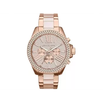 Michael Kors MK6096 Sieviešu rozā zelta toņa nerūsējošā tērauda hronogrāfa pulkstenis 42mm
