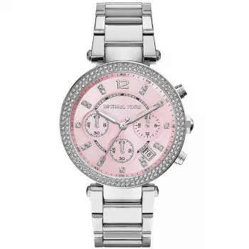 Michael Kors MK6105 Sieviešu rozā zelta toņa nerūsējošā tērauda hronogrāfa pulkstenis 39 mm