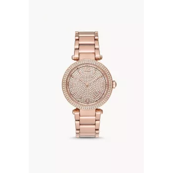Michael Kors MK6511 Sieviešu rozā zelta toņa nerūsējošā tērauda pulkstenis 38mm