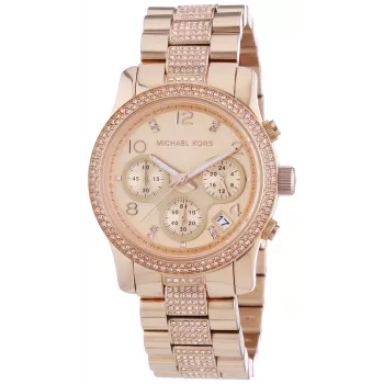 Michael Kors Parker Sieviešu hronogrāfa pulkstenis MK5827 38mm Rožu zelta nerūsējošais tērauds