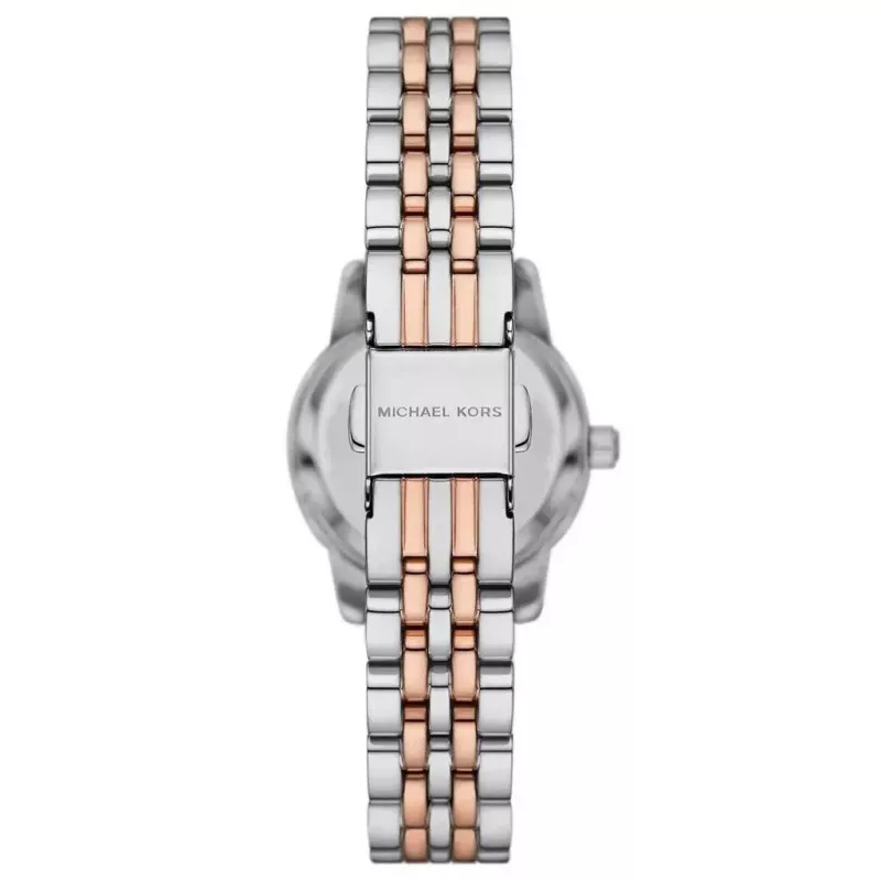 Michael Kors Pyper sieviešu kvarca pulkstenis - 26 mm nerūsējošā tērauda korpuss, sudraba ciparnīca, sudraba toņa aproce (MK4817)
