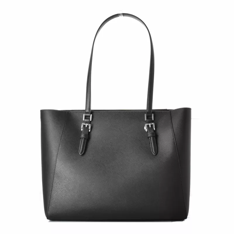 Michael Kors Sullivan sieviešu tote soma - Saffiano āda, melna, 34x27x11 cm