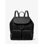 Michael Kors unisex mugursoma 30S4SRKB7CBLA – melna graudaina āda, augšējais rāvējslēdzējs, 34x35x14 cm