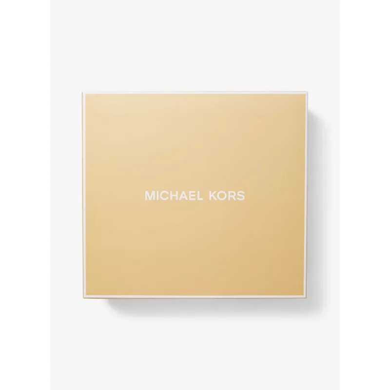 MICHAEL KORS Sieviešu somu komplekts 35F5GGZD6OCHE - Signature pārklāta audekla crossbody soma ar atbilstošu somiņu (24x15x8 cm)