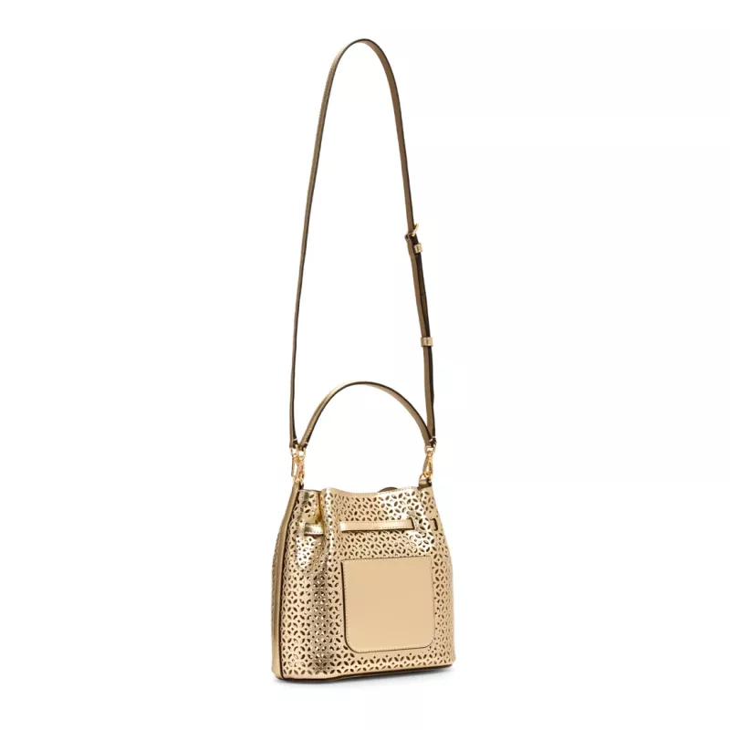 MICHAEL KORS Sieviešu Jet Set Travel Crossbody soma 35S6G2ZC1KPAL - Signature Canvas, Gold-Tone Hardware