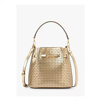 MICHAEL KORS Sieviešu Jet Set Travel Crossbody soma 35S6G2ZC1KPAL - Signature Canvas, Gold-Tone Hardware