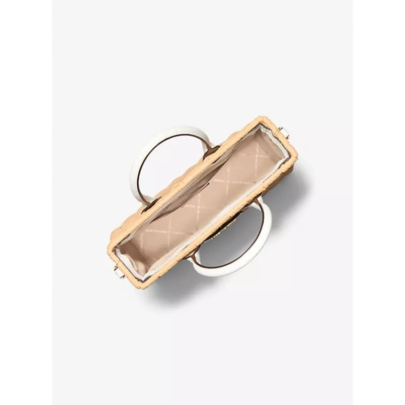 Michael Kors sieviešu Jet Set Travel crossbody soma 35T4G7ZC5WOPT - Signature audekls, zelta toņa furnitūra