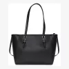 MICHAEL KORS sieviešu Jet Set Travel liela Saffiano ādas tote soma 35R3GCFT3TBLA melna