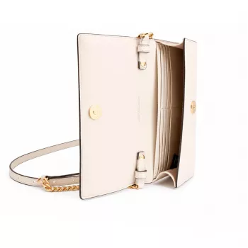 MICHAEL KORS sieviešu Jet Set Travel Saffiano ādas crossbody soma 35S6G2ZC7YLTC 22x15x4cm