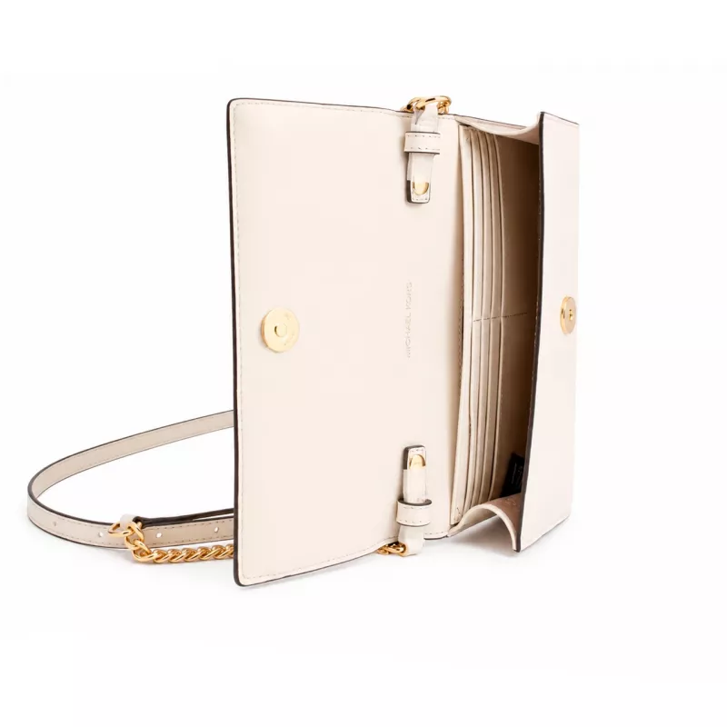 MICHAEL KORS sieviešu Jet Set Travel Saffiano ādas crossbody soma 35S6G2ZC7YLTC 22x15x4cm