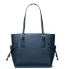 MICHAEL KORS sieviešu Jet Set Travel Saffiano ādas tote soma tumši zila 35S5GV6T7LNAV