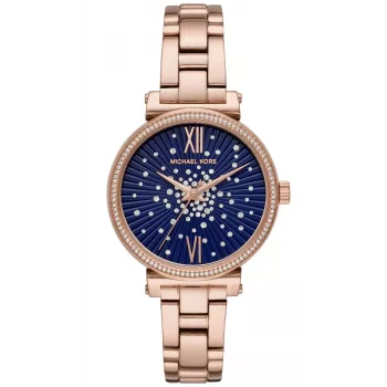 Michael Kors Sieviešu Pulkstenis Pyper Roze Zelts Nerūsējošais Tērauds MK3971 35mm
