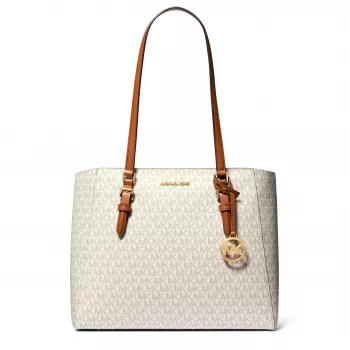 Michael Kors sieviešu Saffiano ādas somu komplekts – tote soma un maciņš (vaniļas) – Modelis 35F3GCFT9TVAN