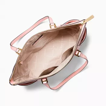 Michael Kors sieviešu Saffiano ādas tote soma 35T0GCFT7LPOW Powder Blush 25x28x11cm