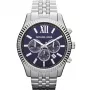 Michael Kors MK8280 Vīriešu Hronogrāfa Pulkstenis 45mm Nerūsējošais Tērauds Zils Ciparnīca