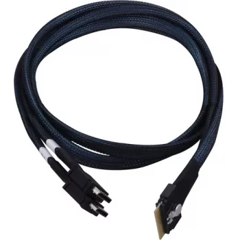 Microchip Adaptec Internal NVMe Cable 1x SFF-8654 x8 to 2x SFF-8612 x4 (OCuLink) 0.8m SlimSAS to OCuLink for NVMe Drives