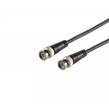 MICROCONNECT BNC vīrietis uz BNC vīrietis RG-59 koaksiālais kabelis, 75 omi, 1 m, melns