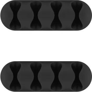 Microconnect CABLEMANA-16 kabeļu organizators, pašlīmējošs, 5 kanāli, melns, 2 gabali