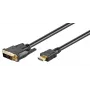MicroConnect DVI-D vīrišķais uz HDMI vīrišķo adaptera kabelis 0.5m melns