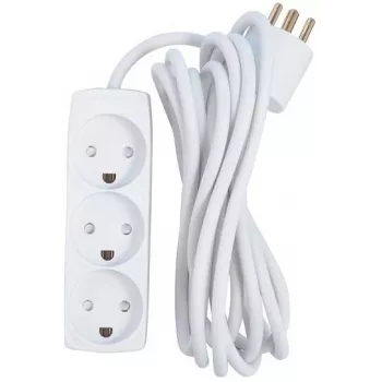 Microconnect GRU033WDK pagarinātājs 3m – 3 Schuko kontaktligzdas, 16A, 3680W, iekštelpām, balts
