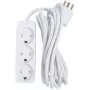 Microconnect GRU033WDK pagarinātājs 3m – 3 Schuko kontaktligzdas, 16A, 3680W, iekštelpām, balts